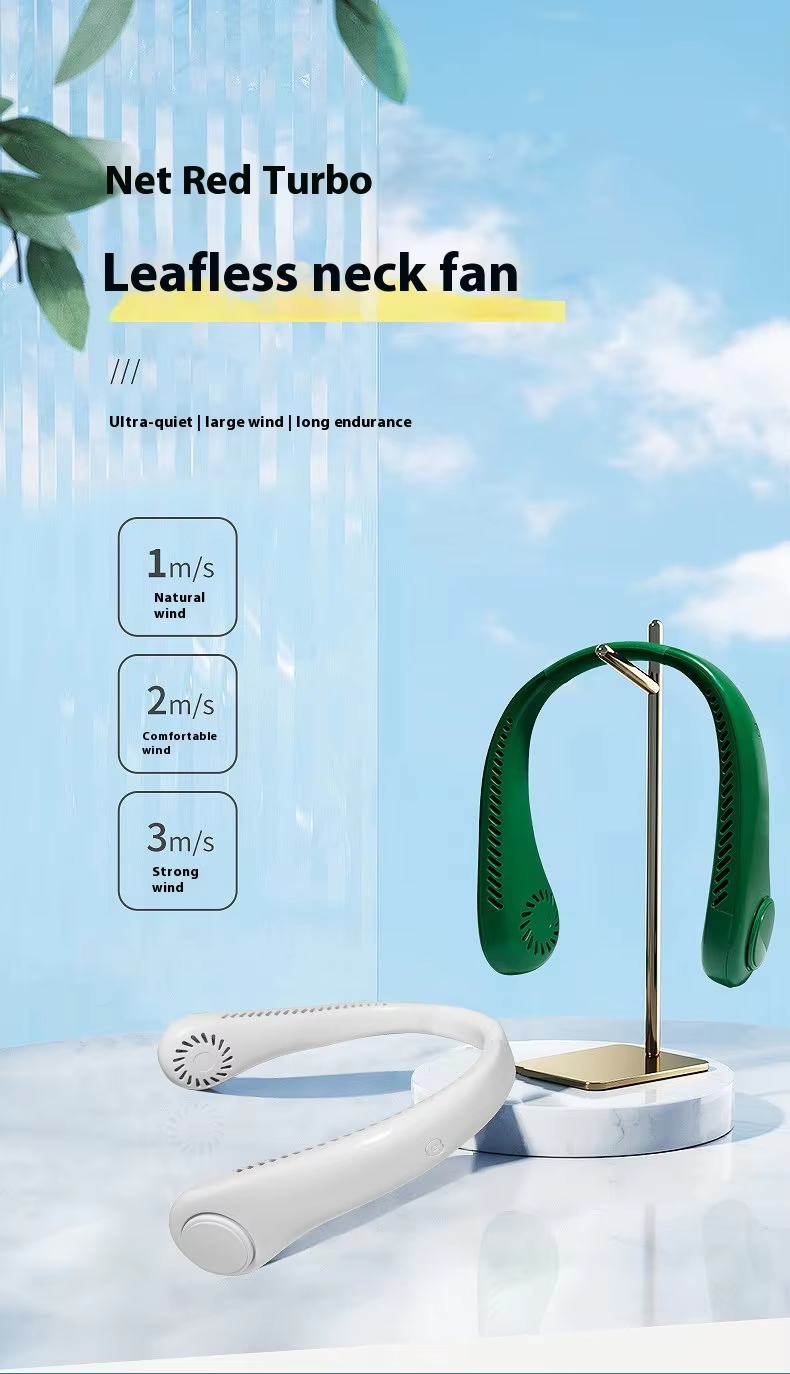 Hanging neck fan