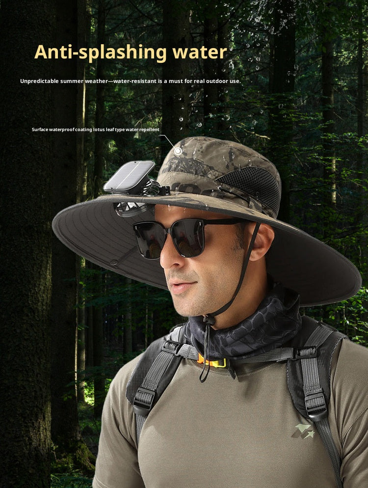 Wide-brimmed sun hat