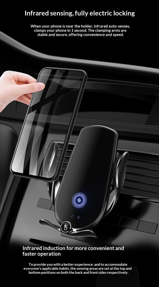 Wireless charging phone holder