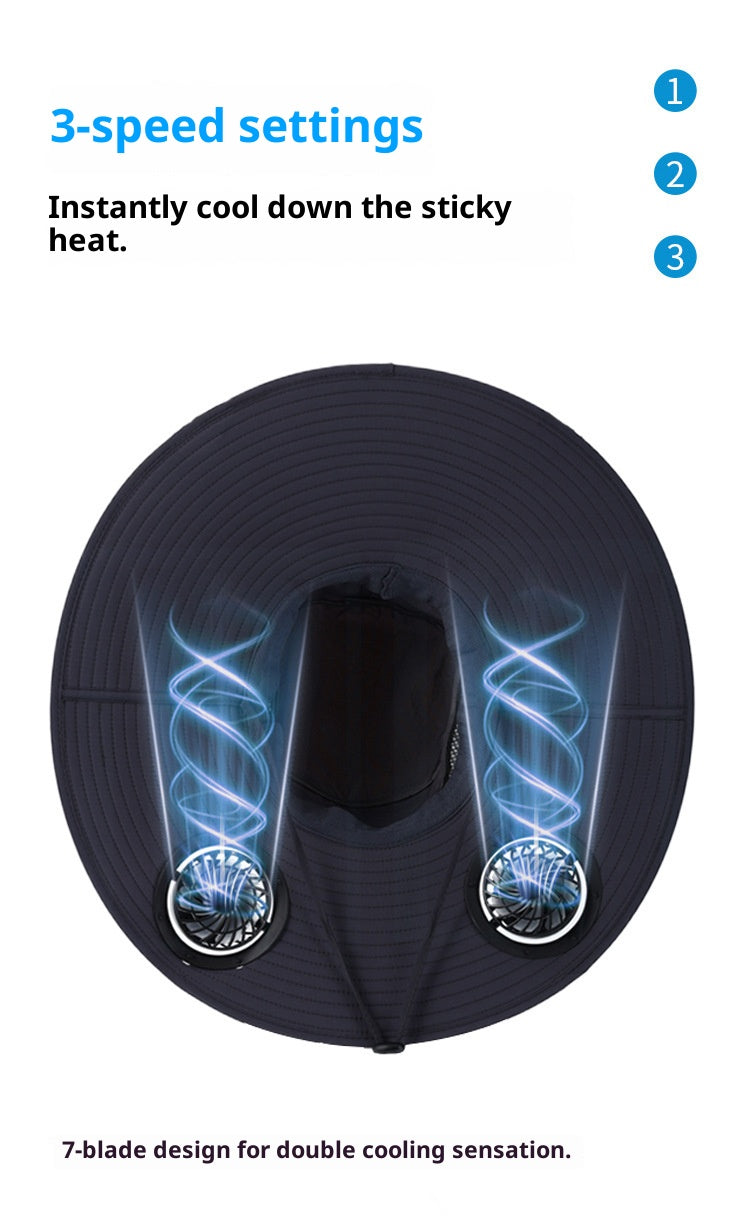 Wide-brimmed sun hat