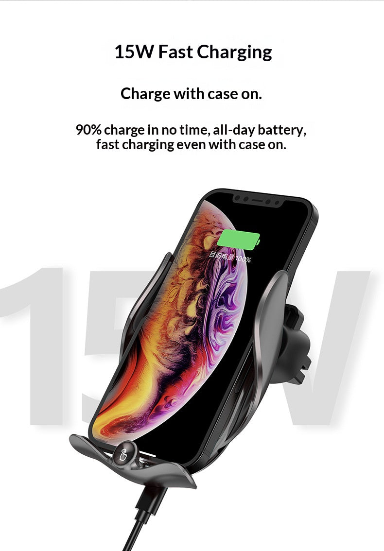 Wireless charging phone holder