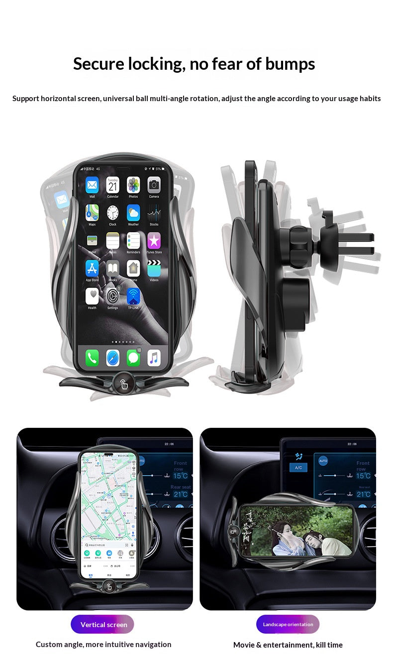 Wireless charging phone holder