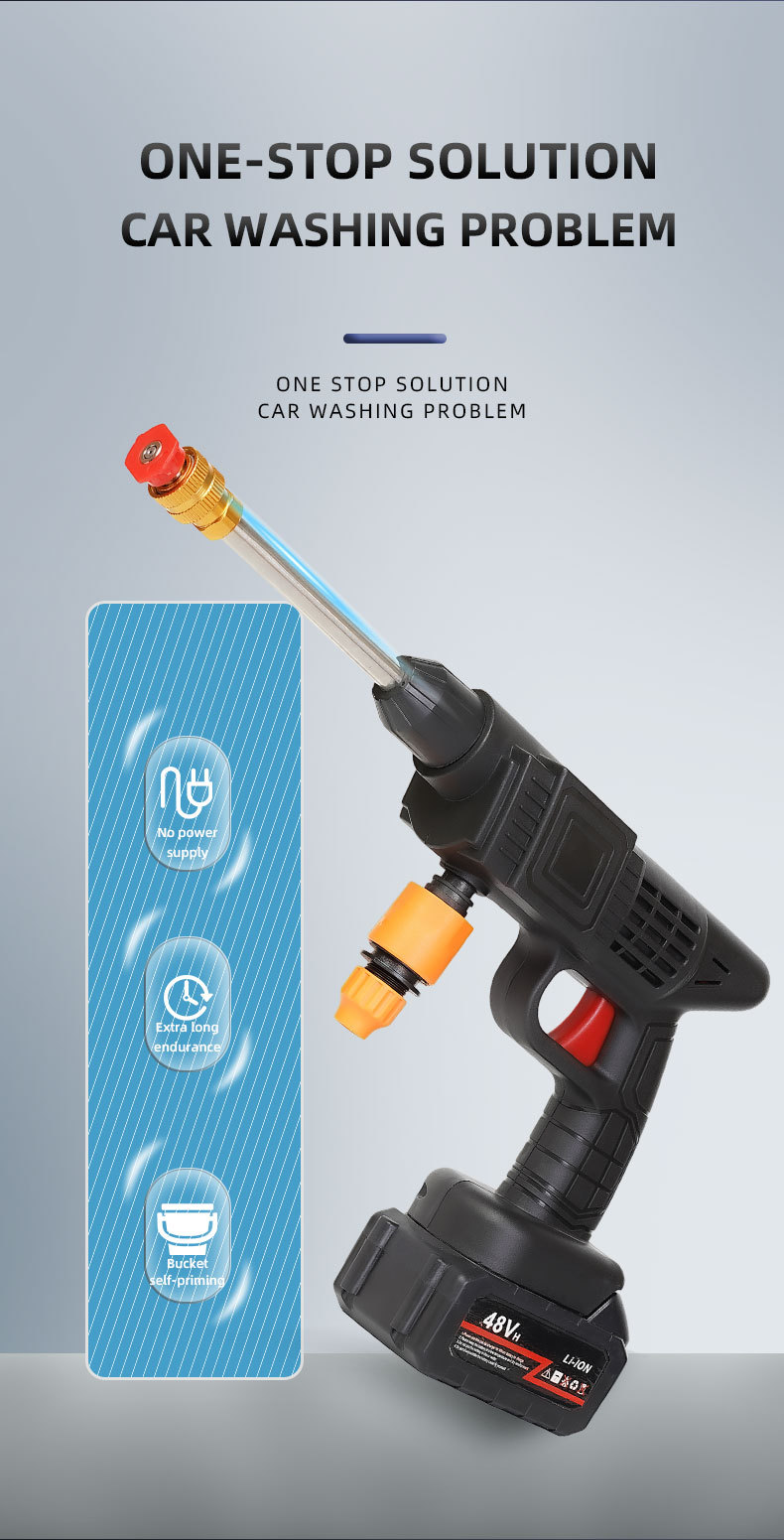 Wireless portable car washer