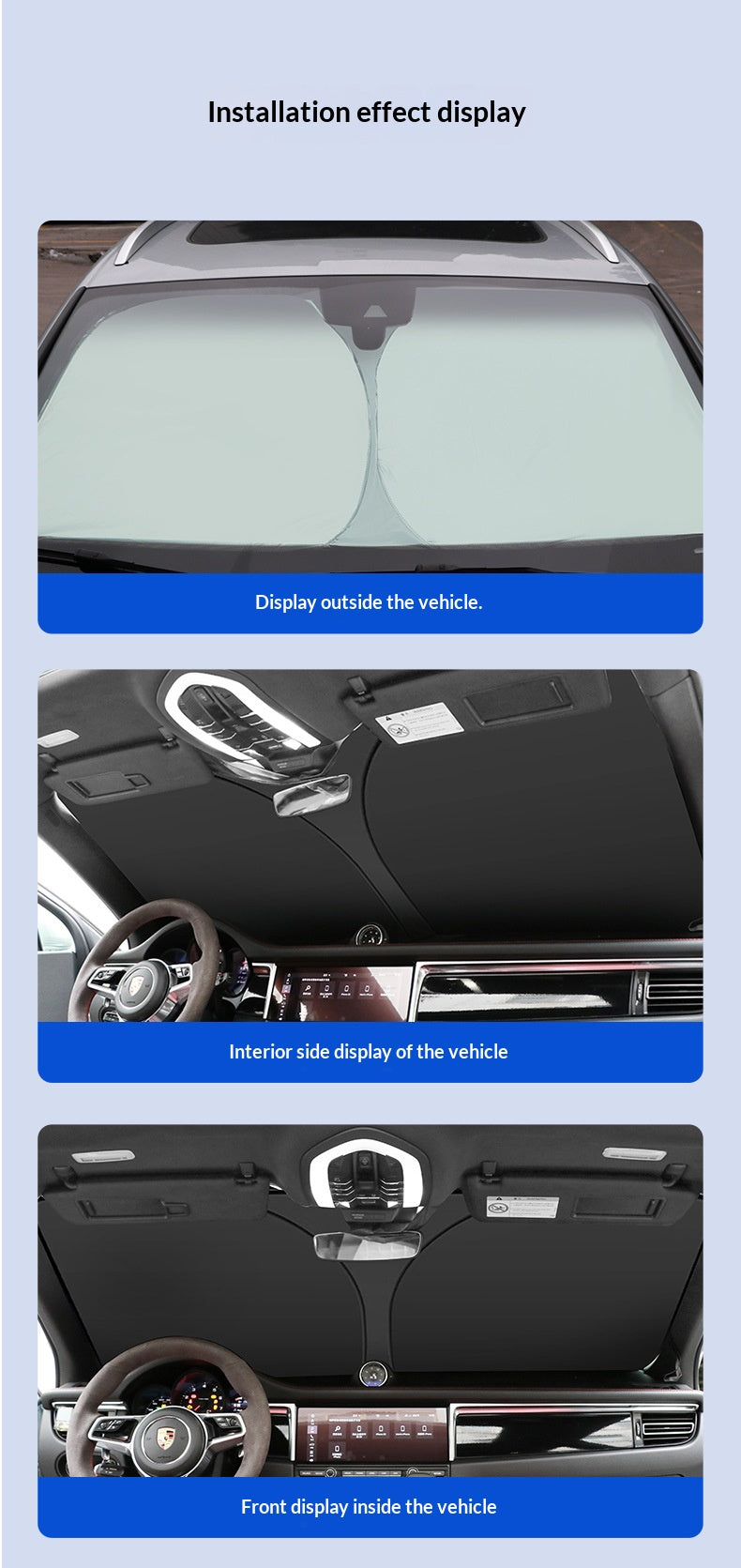 Car windshield sunshade